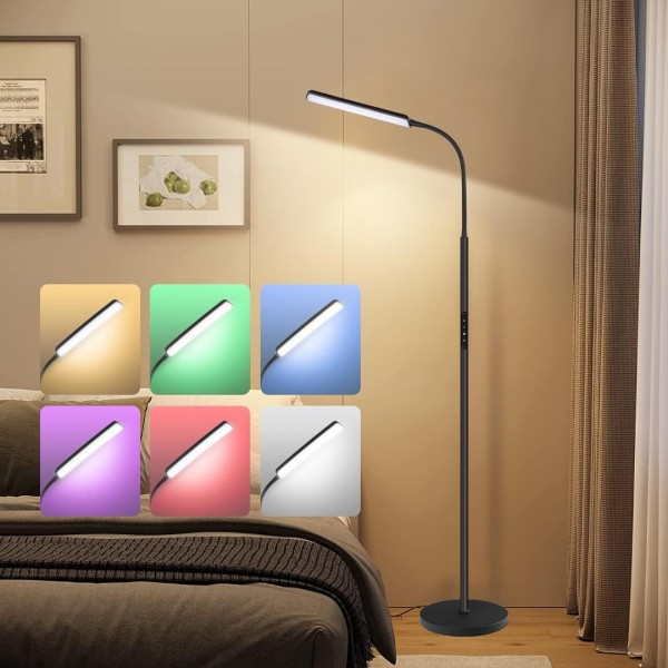 Aootek LED Floor Lamp, 15W Super Bright RGB Corner...